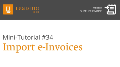 LEADING Job - Minitutorial # 34 - Import e-Invoice